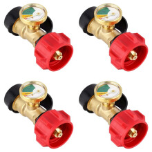 4X Propane Tank Gauge Level Indicator Leak Detector Gas Pressure Meter, Universal for Gas Grill, Lantern, Heater