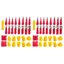 58PCS Universal Integrated Rubber Nozzle Tool Kit,Caulking Tips,Caulking Nozzles for Sausage Caulking Tools