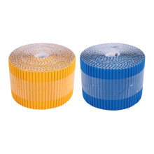 2 Rolos de Bordas de Quadro de Avisos Papel de Fundo para DecoraçãO de Borda Recortada para Bordas Decorativas (Amarelo e Azul)