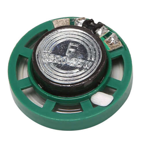 0.25 W 32 Ohm Plastic 4 Magnetic Speaker with 27 mm Diameter Green + Silver