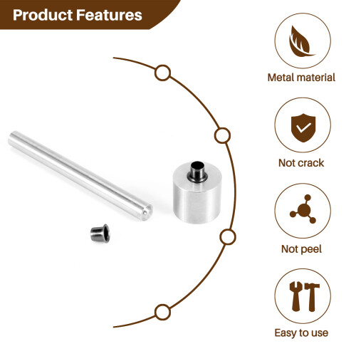 1Set Tools+100Pcs Rivets Nail Installation Tools with Silver Brass Nails 2