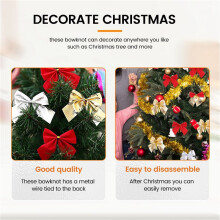 48 PeçAs Enfeites de LaçOs de Fita de Natal para DecoraçãO de LaçO de áRvore de Natal Presentes de Embrulho Suprimentos de Artesanato (4 Cores)