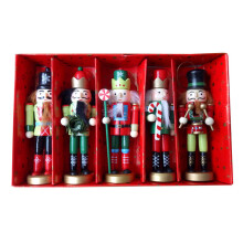 5 Pcs/Set 12CM Nutcracker Christmas Soldier Decorations Puppet Christmas Dolls Decoration Desk Decor