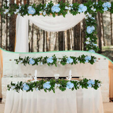 3 Pcs Artificial Rose Vine Garland Total 32.5 Ft Silk Flower Hanging Baskets Plants for Indoor Outdoor Home ()