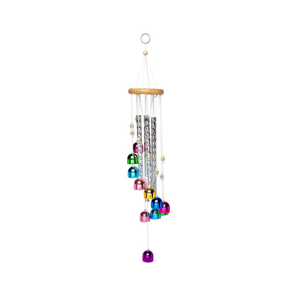 Semoic Pleasant Colorful Wind Chimes With 4 Aluminum Tubes 13 Bells With Soothing Sound For Patio Porch Backyard