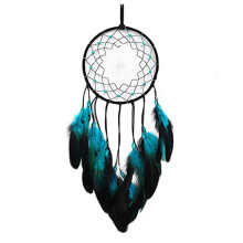 1PCS Dreamcatcher Tree with Feathers, Handmade Indians Traditional Circular Net for Wall Hanging Deco