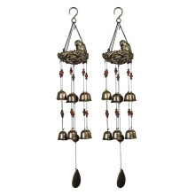 1PCS Bird Nest Wind Chimes, Wind Chime with 12 Pieces Bronze Bells for Garden, Yard, Patio and Home Decor