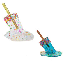 2PCS Decoration, Melting Ornaments Ice Cream Statues Summer Cool Home Decoration-B
