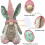 Easter Decorations, 2 Pcs Easter Gnomes Decor, Spring Gnomes Plush Swedish Tomte Elf Stuffed Doll,Easter Bunny Ornaments 3