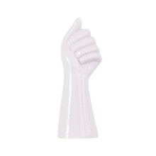 9 Inch Moderne Kunst Keramische Bloemenvaas Hand met Planten Bloemencontainer, Tafelblad Witte Armvaas voor Thuiskantoor, Wit