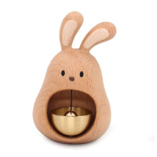 Decorative Wooden Bell, Rabbit Shaped Hanging Bell, Shopkeepers Bell for Door Opening, Windows and Refrigerators A