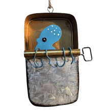 Tin of Sardines  Hanging Ornament,A  Little Piece, Funny Fishing Ornaments,Sardine Can Canned Fish Seafood C
