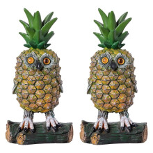 Schattige Uilvorm Hars Ornamenten Pastorale Kleine Ananas-Uil voor Binnen en Buiten Kunsttuin Binnenplaats Decor