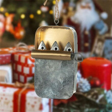 Tin of Sardines Hanging Ornament,A Little Piece, Funny Fishing Ornaments,Sardine Can Canned Fish Seafood A