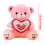 Hugging Heart Bear Plush Toy Pink 23 cm 7