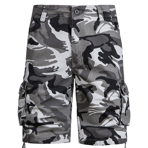 Ανδρικά Σορτς Casual Camouflage Σορτς Εργασίας Μεσαίας Μέσης Παντελόνι με Πολλαπλές 1