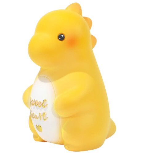 Cofrinho de Dinossauro KALLORY para Crianças, Design Fofo, Amarelo, 18,1 x 12,6 x 12 polegadas (1 peça)