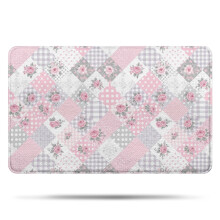 Pioneer Flower antislip badkamermat met bloemenmotief, 20x32 inch