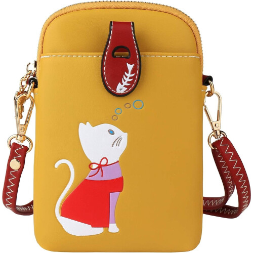 Μικρή τσάντα τηλεφώνου Crossbody για γυναίκες Δερμάτινες χαριτωμένες τσάντες