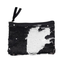 FRCOLOR Bolso de mano de lentejuelas brillantes para mujer, ideal para fiestas y eventos nocturnos (Negro)