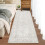 Washable geometric runner rug 2 ft x 6 ft ivory 3