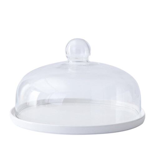 Cúpula de cristal transparente con base de cerámica7