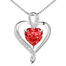 Colar com Pingente de Coração em Prata de Lei 925 – Presente Elegante para Mulheres, Esposa, Mãe, Namorada – Aniversário, Dia dos Namorados