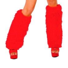 Dames beenwarmers van imitatiebont, pluizige winterlaarsmanchetten.