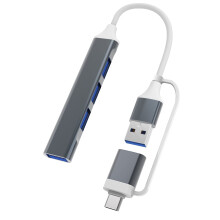 Cuibheoir Cineál C go Mol USB3.04ChalafortStáisiún Duga4-in-1Scoilteoir USB Ultra-Chaol Breiseán agus Súgradh Comhoiriúnach le Tiomántán