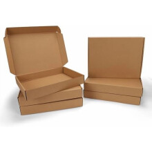 Κουτιά αποστολής καφέ 13x10x2" (6 τεμάχια), θήκες αποστολής με κλειδαριά και καπάκι –
