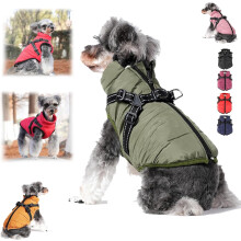Furry King Hunde-Wintermantel mit Geschirr, wasserdicht