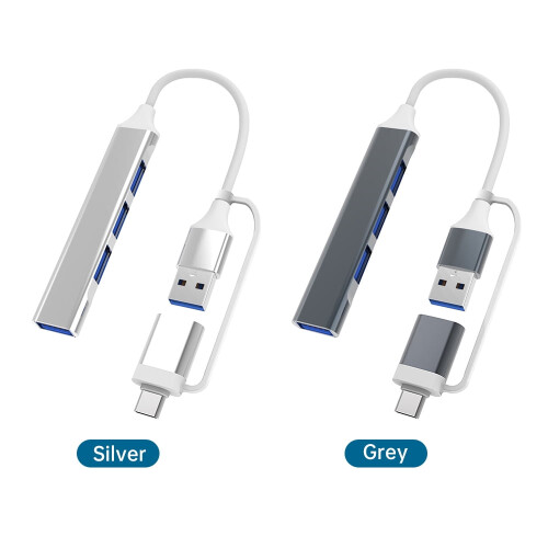 Προσαρμογέας τύπου C σε USB3.0Hub4Ports4-σε-1Βάση σύνδεσηςΕξαιρετικά λεπτός διαχωριστής 2