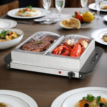 Buffet Server with Two 2.5QT Food Warmers