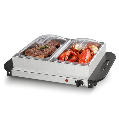 Buffet Server with Two 2.5QT Food Warmers 1
