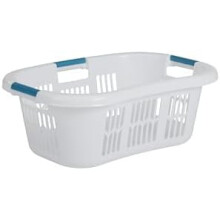 Witte plastic wasmand 17,75 x 9,38 x 25,75 inch