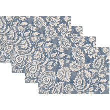 Boho Paisley placemats set van 4, wasbaar polyester