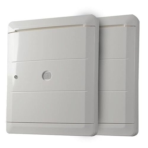 (Pair) Gas and Electric Meter Box Covers - White