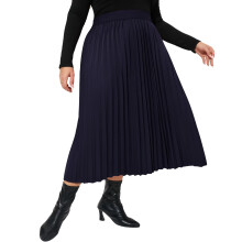 Gonna plissettata taglie forti da donna, casual, in chiffon, con elastico in vita, stile boho, gonne midi taglie forti