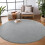 Round area rug grey memory foam 5x5 ft 1
