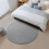Round area rug grey memory foam 5x5 ft 7