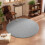 Round area rug grey memory foam 5x5 ft 6