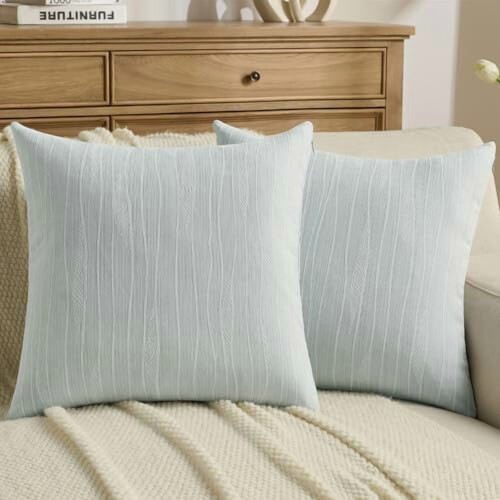 Housses de coussin en chenille 45 x 45 cm, lot de 2