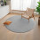 Round area rug grey memory foam 5x5 ft 8