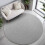 Round area rug grey memory foam 5x5 ft 3
