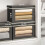 Stackable Storage Bins with Lids – Foldable Closet Boxes, Wardrobe Organizer with Window, 6-Pack Dark Grey 2