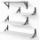 Rustic White Floating Wall Shelves Set of 4 1