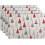 Set van 4 placemats met kerstboommotief, 30 x 45 cm 1