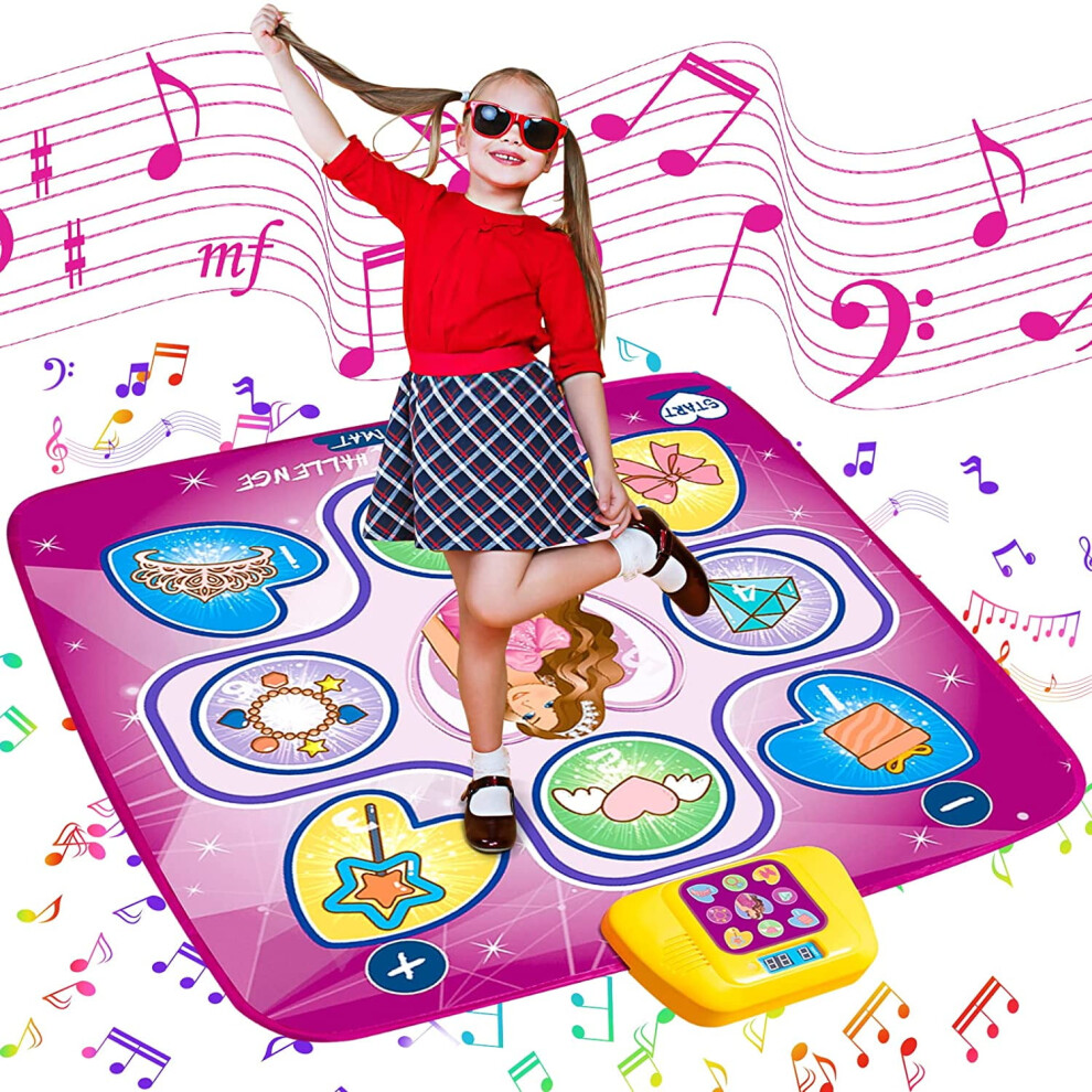 Eastin Dance Mat For Kids Â Led Rhythm Step Pad With Adjustable Volume, Built-In Music & 3 Levels (39"X34") Â Compatible With Dance Games 9027700496170