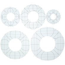 Homoyoyo 5-Pack Grey Flexible Acrylic Sewing Rulers for Quilting, Crafting, Projects and Fabric Measuring Tools
