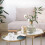 Wooden knot decor for coffee table and shelf, white 3